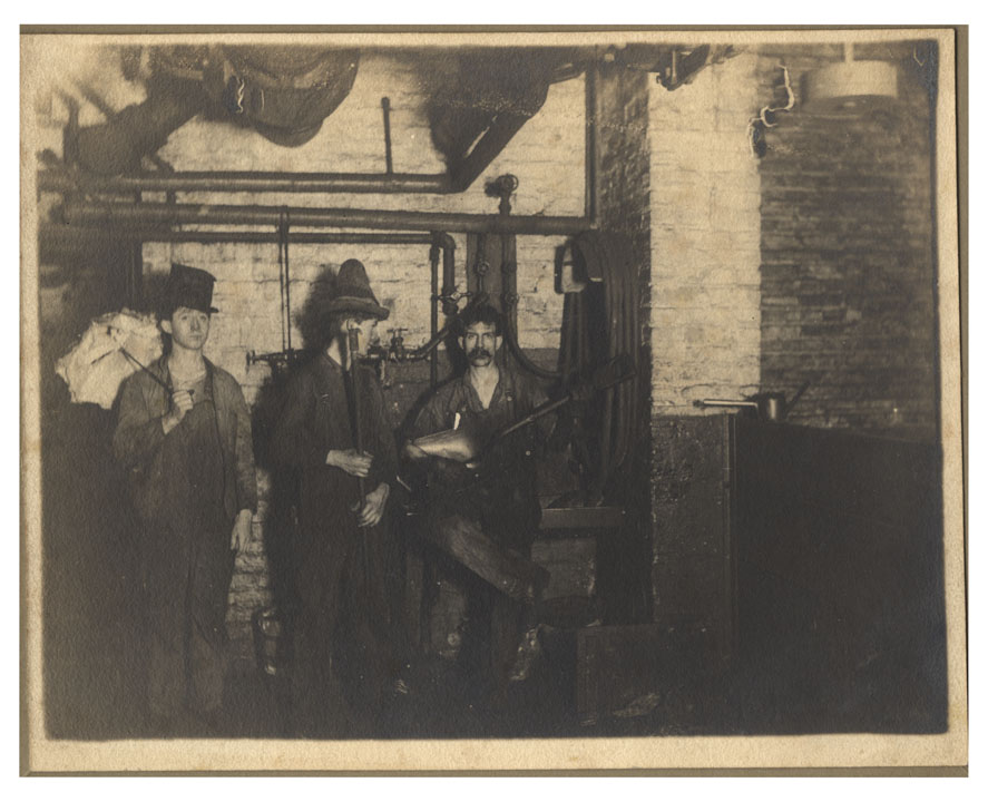 (C)Men "working" in the Boiler House