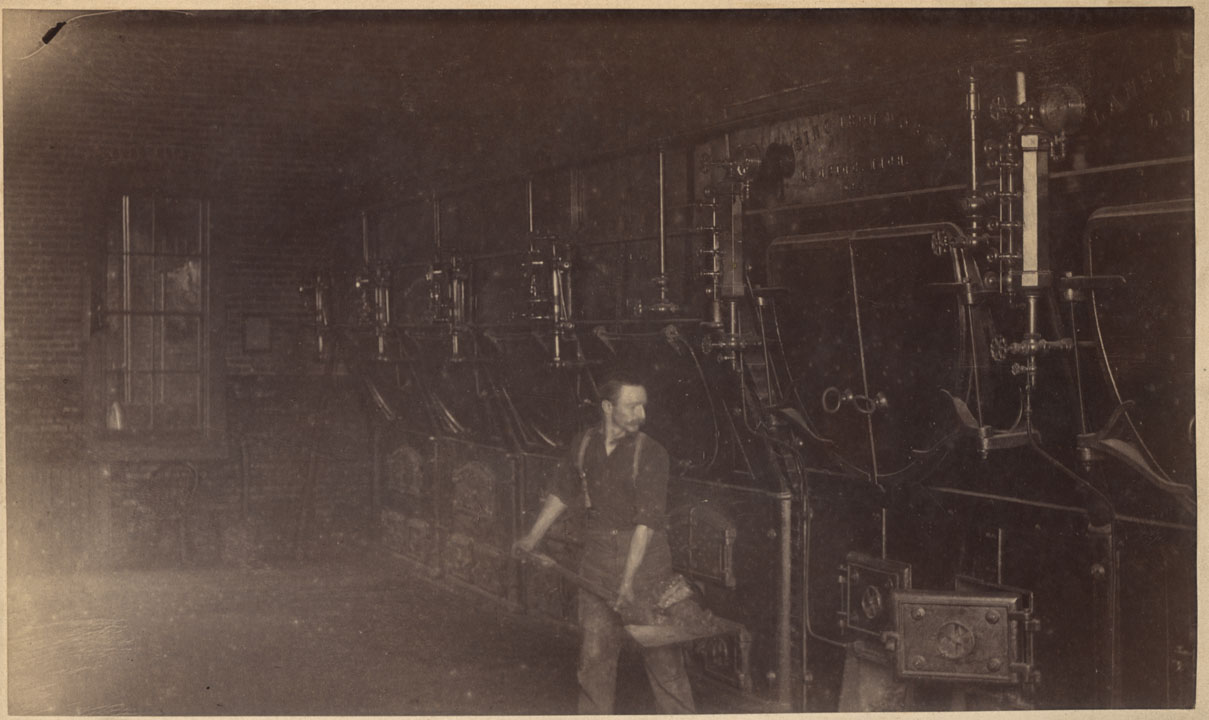 (B)Hand fed coal boilers, 1890 