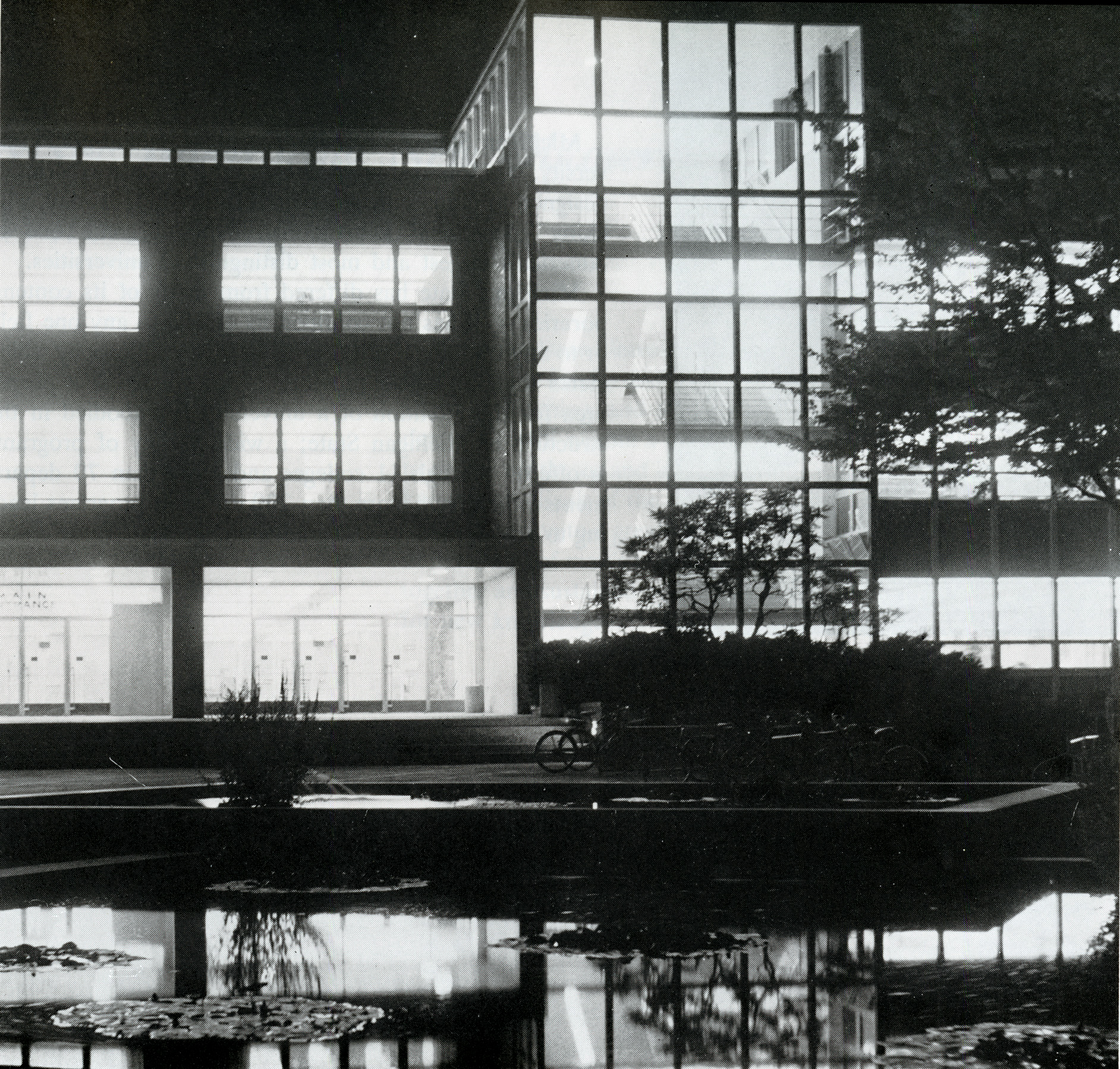 Image of the Library at night