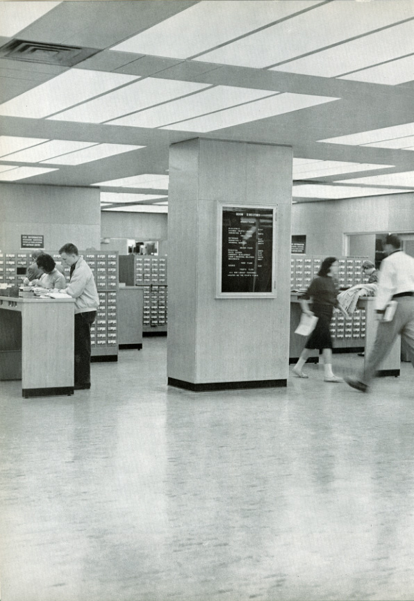 Interior shot of the library