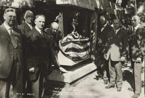 Laying the cornerstone of the Union Building, 1924