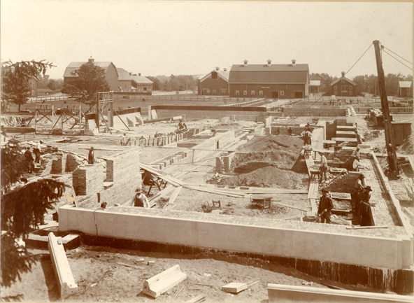 Construction of Agriculture Hall, 1908