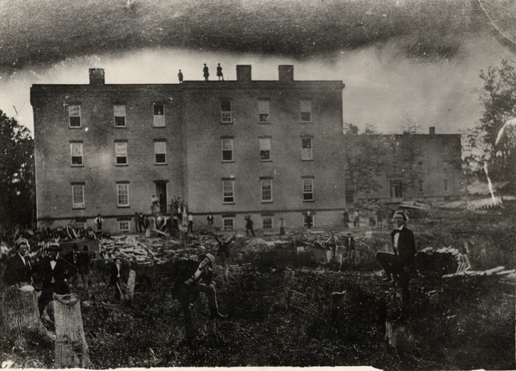 Land clearing around Saints' Rest, date unknown