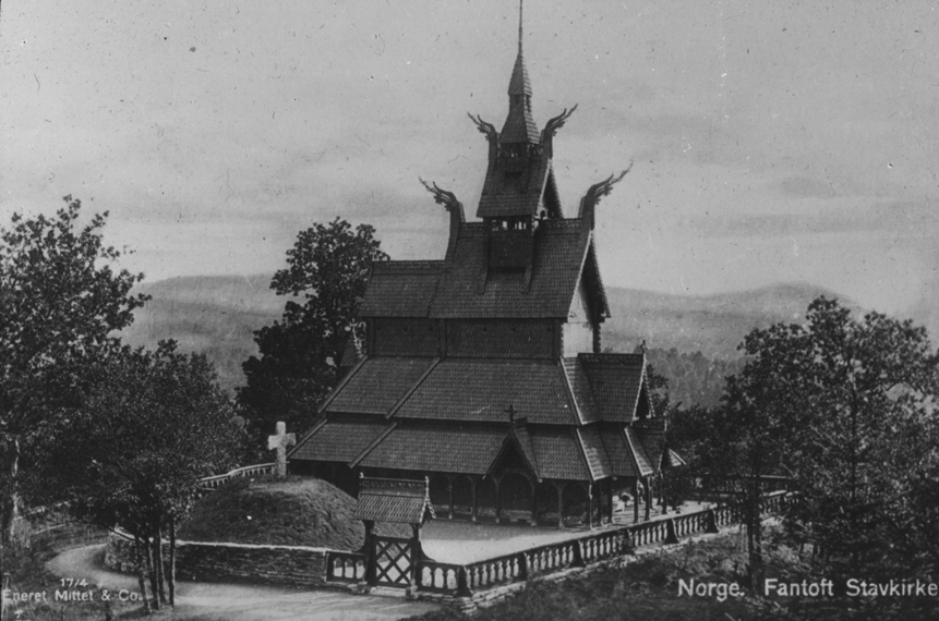 Fantoft Stave Church in Norway, undated