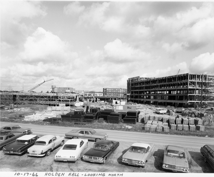 Construction on Holden Hall, 1966