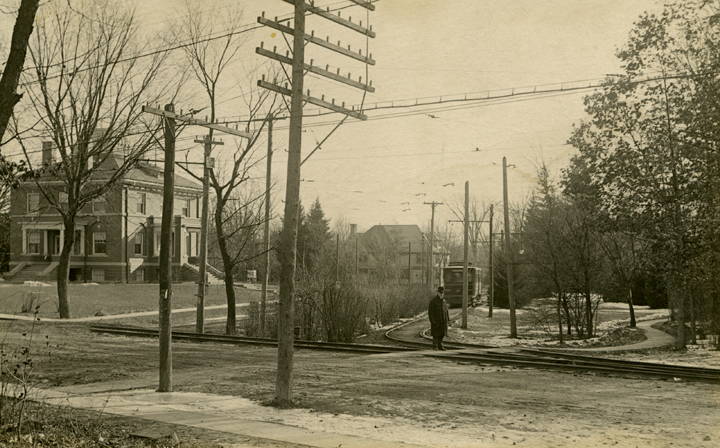 Railroad tracks near the Weather Bureau, 1910