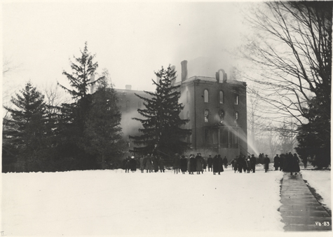 Firefighters at Williams Hall, 1919