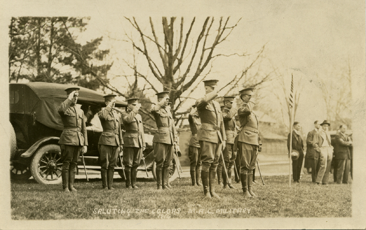 Cadets in formation, 1916