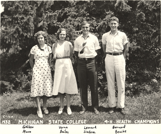 4-H Health Champions, 1932
