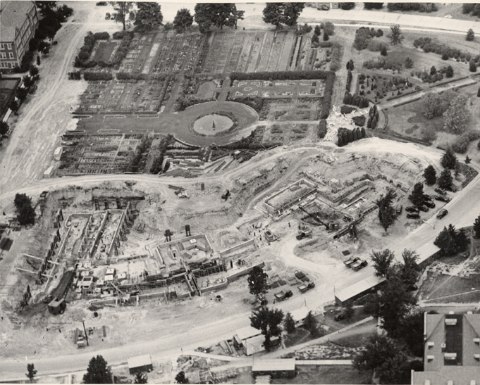 Construction of the Natural Science building, date unknown
