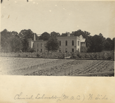 A side view of the Chemical Laboratory, date unknown