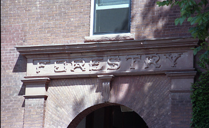 Sign on the Forestry Building, undated