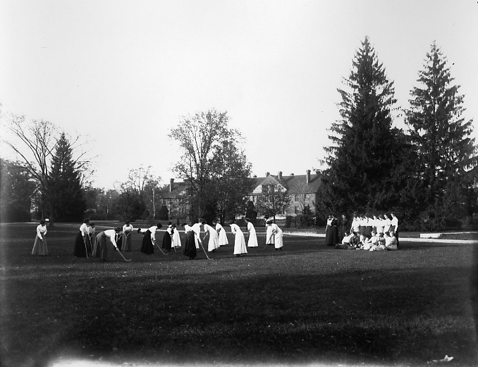 Field hockey practice, date unknown