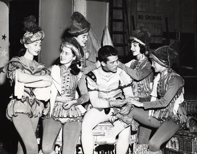 Students participate in an honorary dance concert, 1953