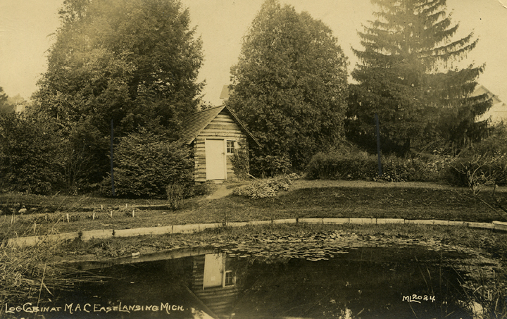 Log Cabin in the Beal Botanical Garden, date unknown