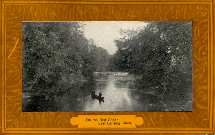A Canoe on the Red Cedar River, date unknown