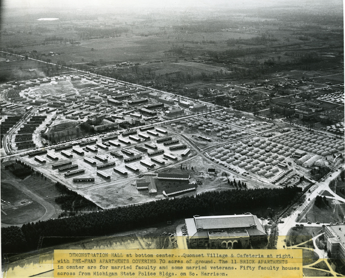 Demonstration Hall, Quonsets, and Post-War Temporary Housing, undated