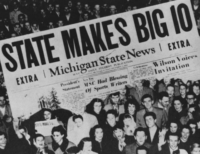 1948 State News Headline: "State Makes Big 10"