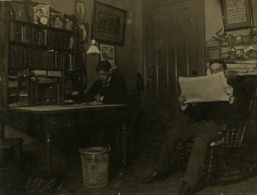 Two Male Students in Wells Hall, 1901