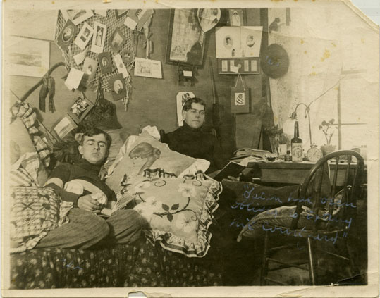 Two Male Students in Abbot Hall, ca. 1903