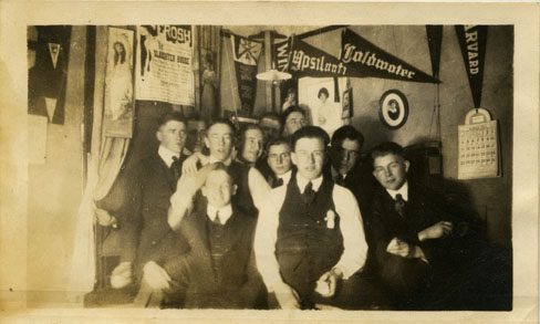 Group of Male Students in a Dorm, 1917