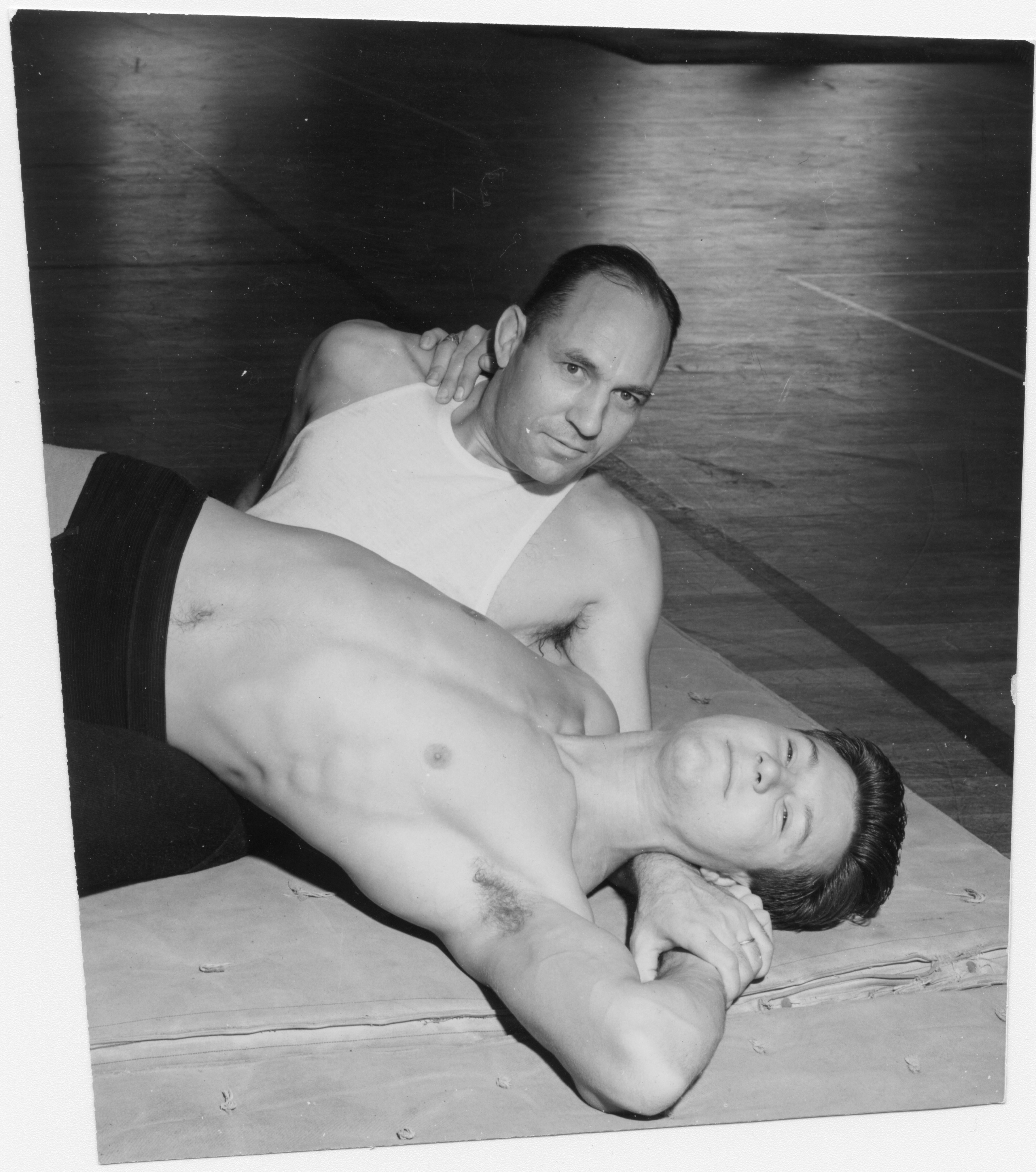 Coach Fendley Collins with Wrestler