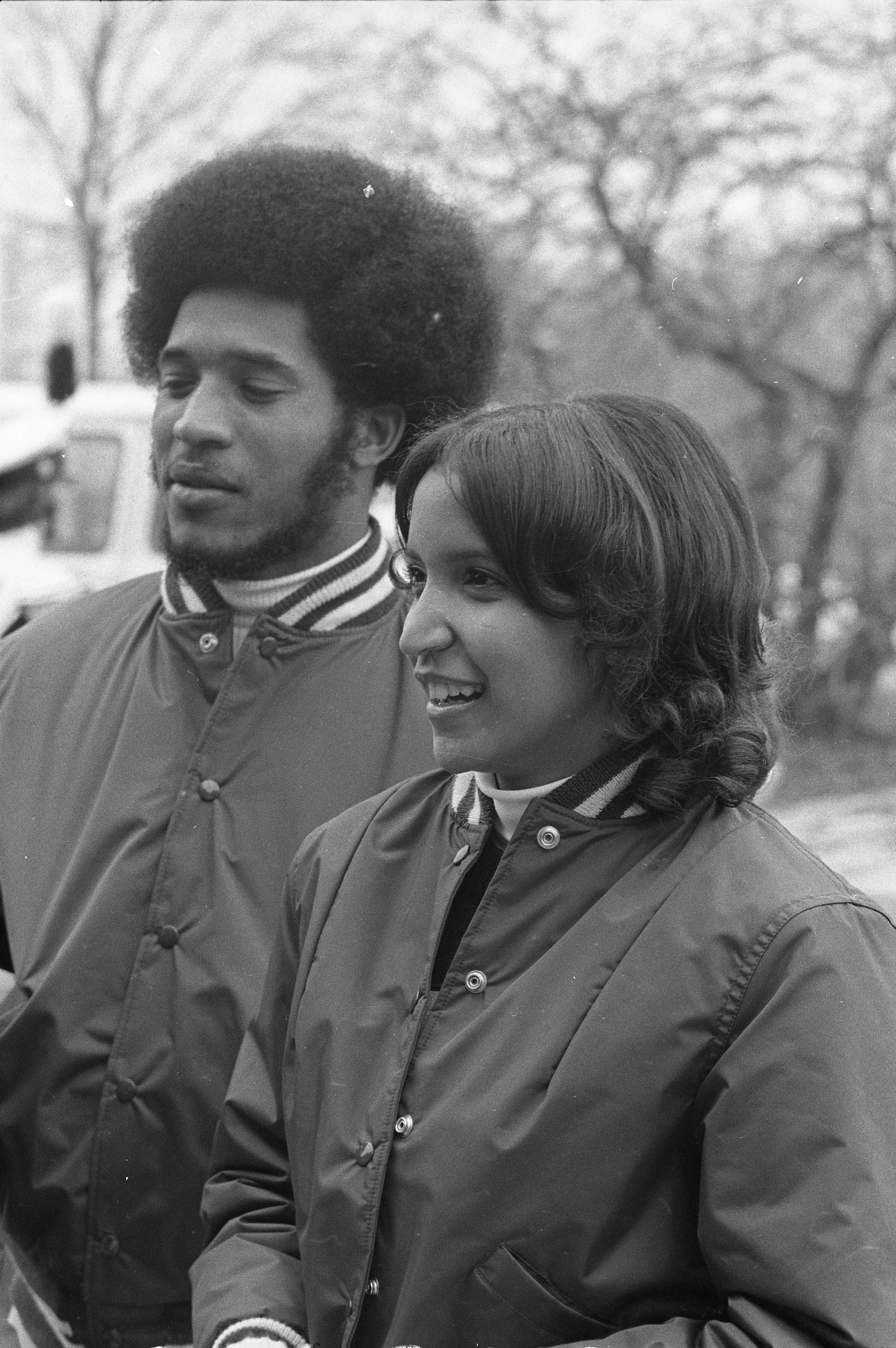 Cheerleaders at the MSU vs Northwestern football game, 1972