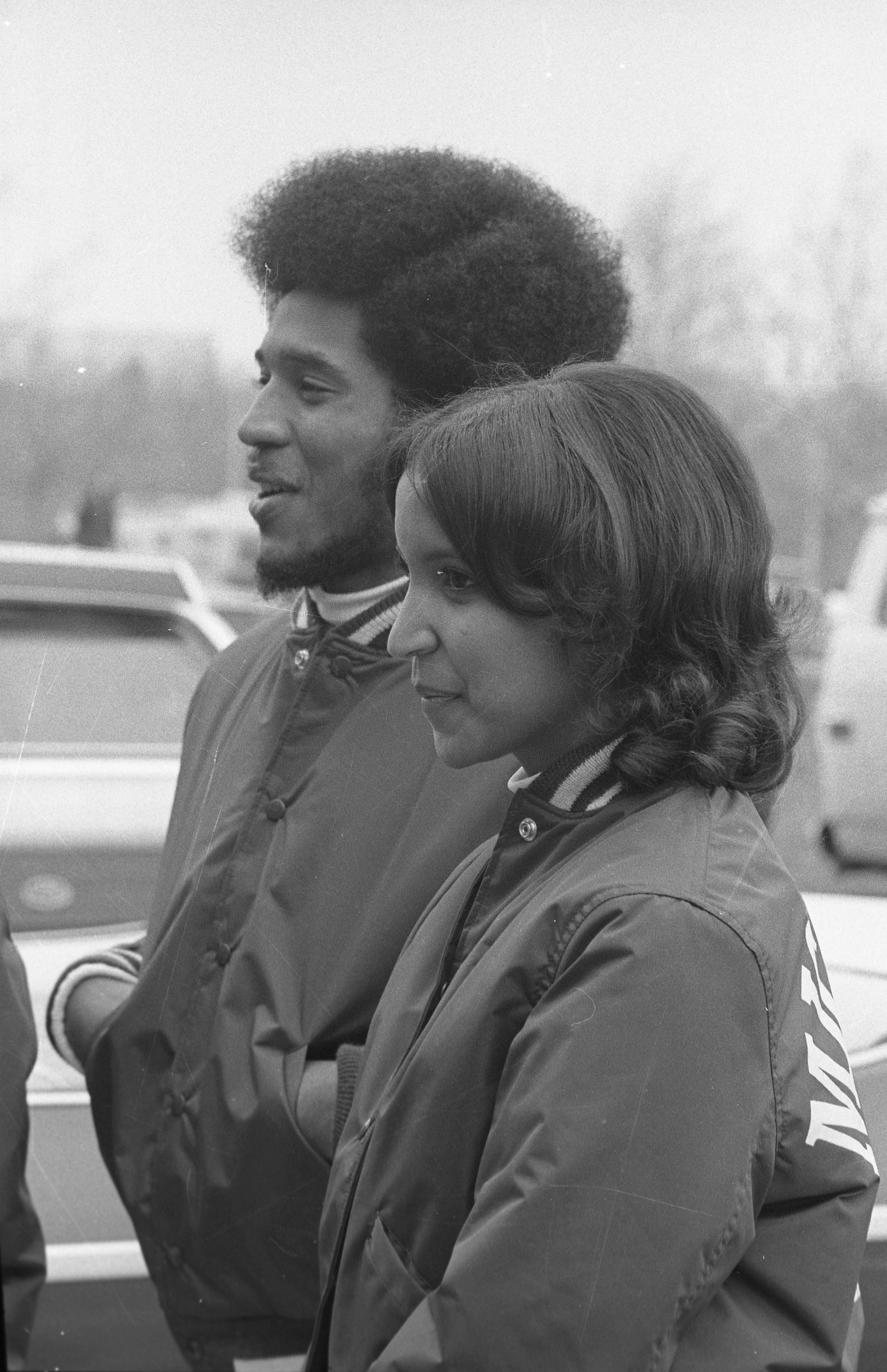 Cheerleaders at the MSU vs Northwestern football game, 1972