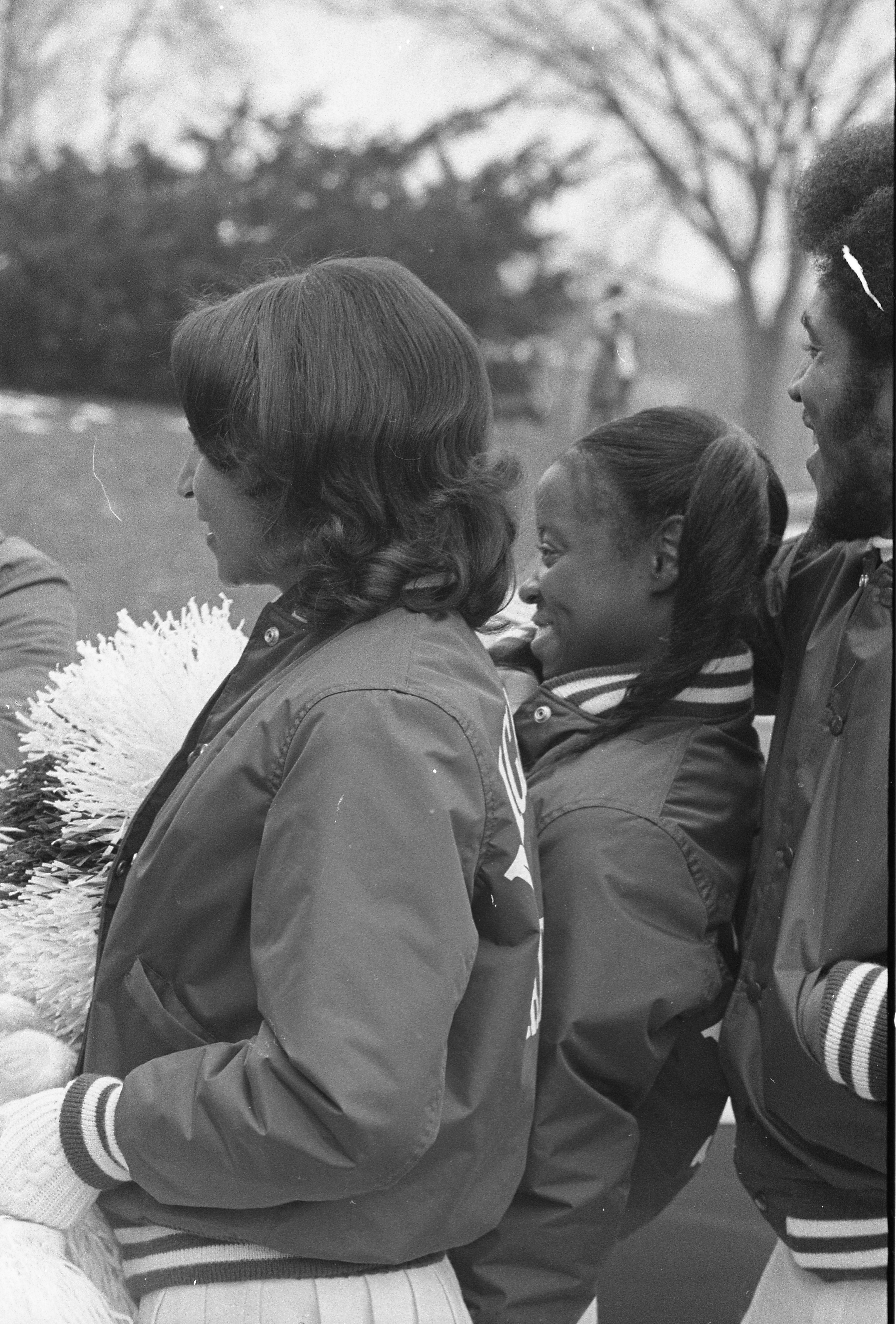 Cheerleaders at the MSU vs Northwestern football game, 1972