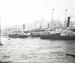 Boats Next to a City, Frank M. Benton Papers, date unknown
