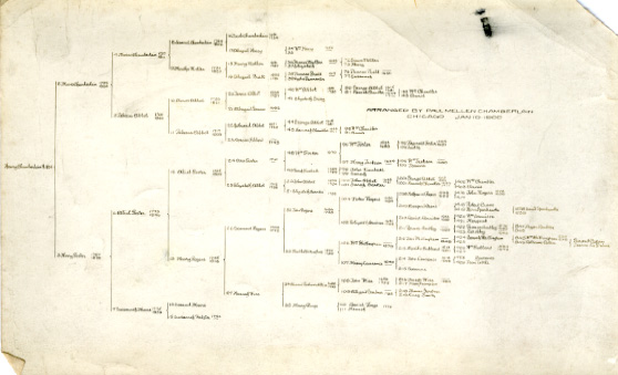 Family Tree of Henry Chamberlain, 1900