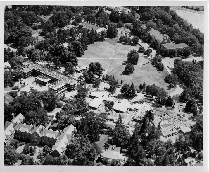 Landon Hall construction, 1947