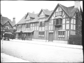 Row of unidentified buildings (Frank M. Benton papers), circa 1880s
