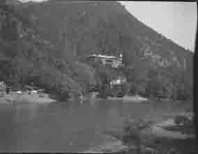 Large house above a river (Frank M. Benton papers), circa 1880s