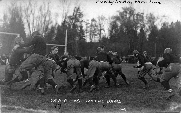 M.A.C. vs. Notre Dame football game, ca. 1910