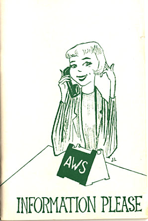 Associated Women Students Handbook, 1957-1958