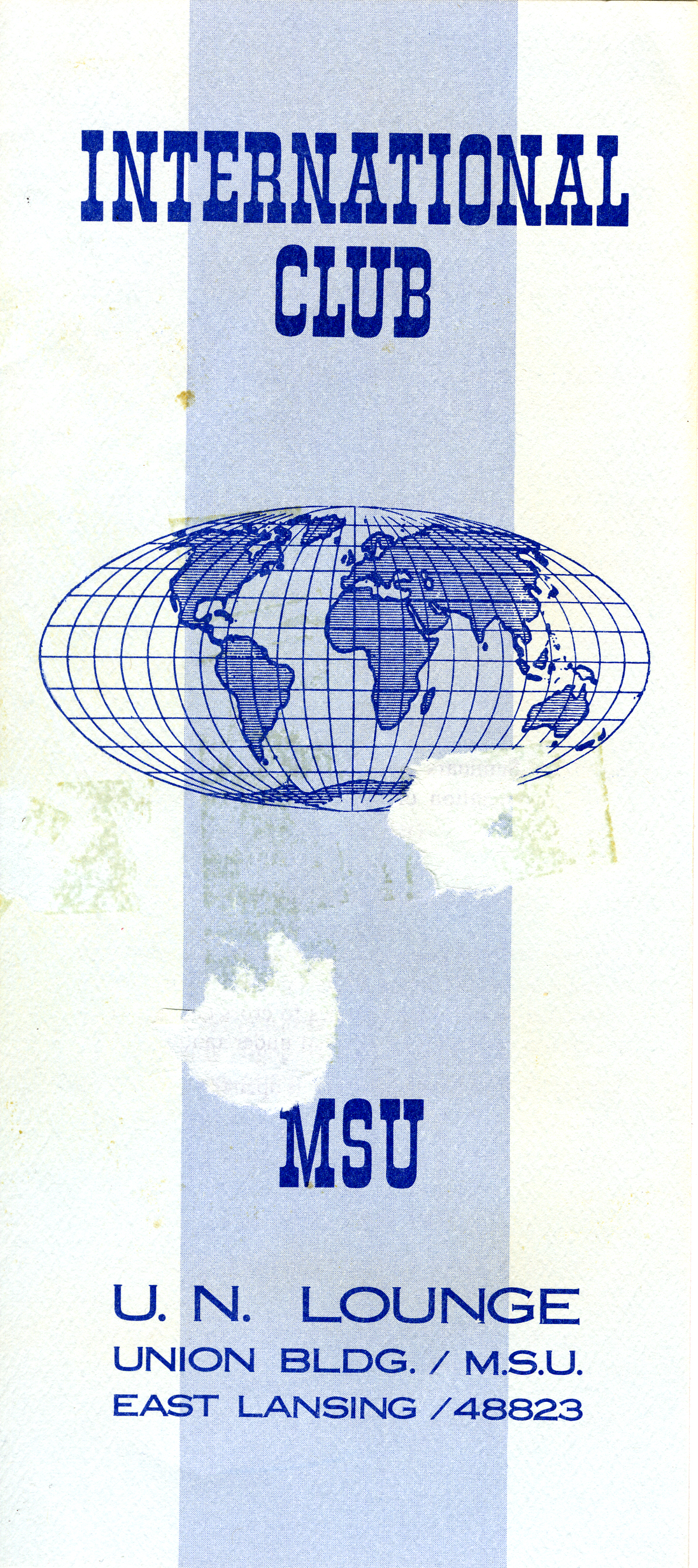 Photograph of MSU International Club Pamphlet