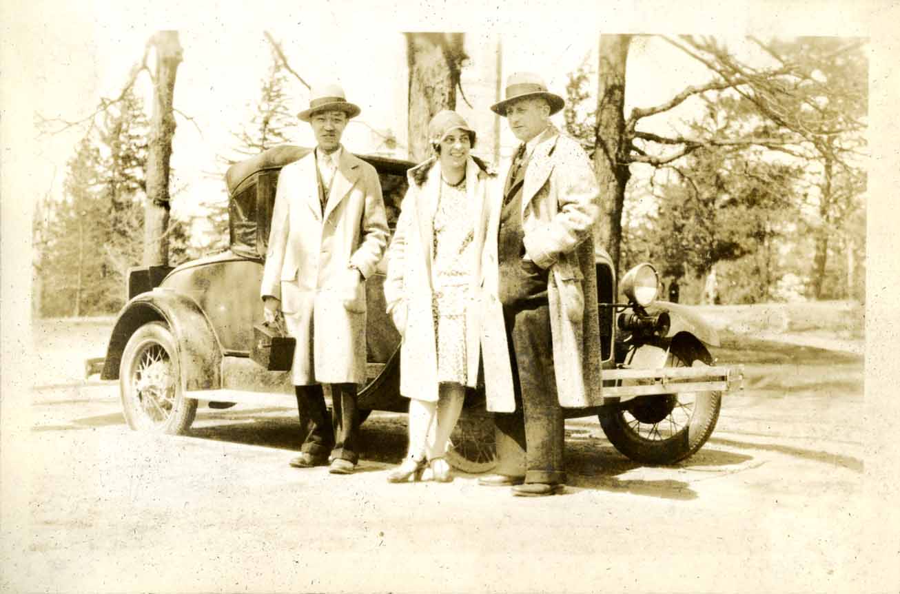 Onn Mann Liang near Beaumont Tower, circa 1925