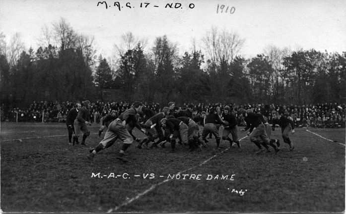 M.A.C. vs Notre Dame football game, 1910