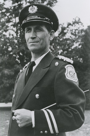Leonard Falcone in his band uniform, undated