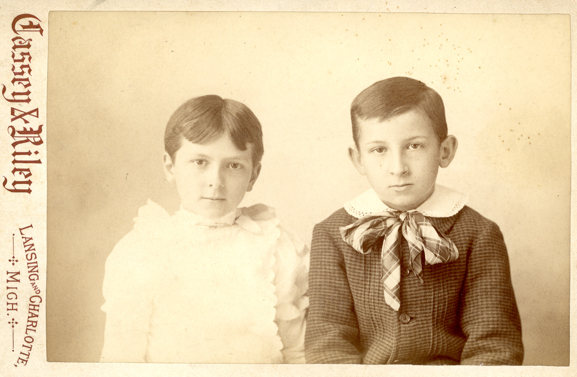 Pearl and William Roscoe Kedzie as children, undated Pearl and William Roscoe Kedzie as children, undated