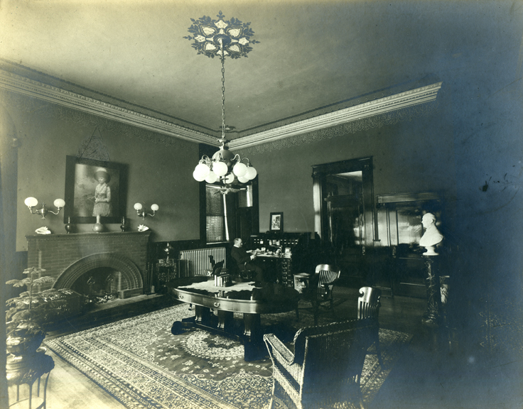 E.K. Warren in his private office