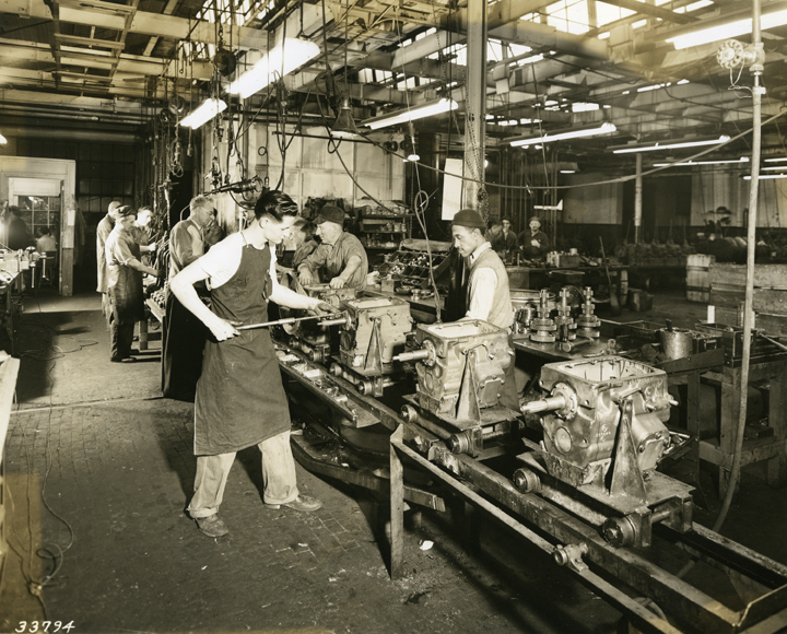 Engine assembly line at the REO Motor Car Co.