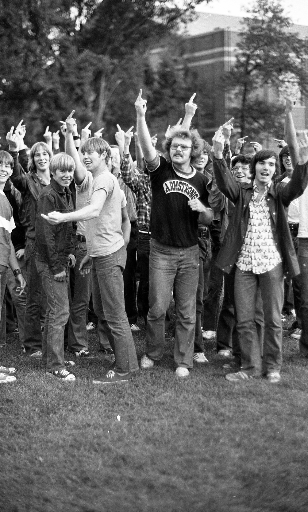 Armstrong Hall tug of war team, 1973