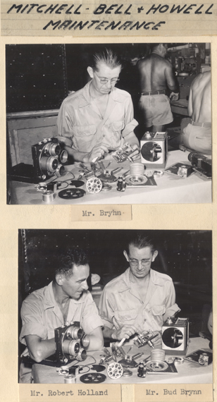 Mitchell, Bell and Howell camera maintenance, 1945-1946