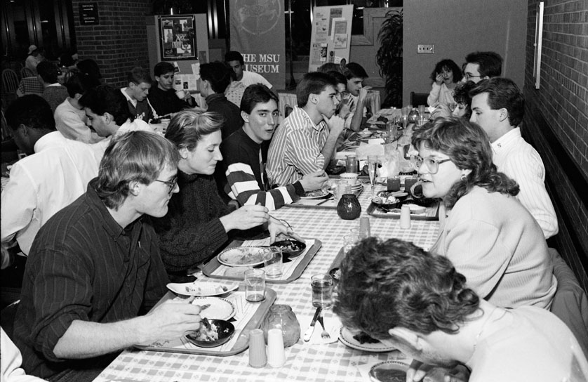 A special dinner in Case Hall, 1989