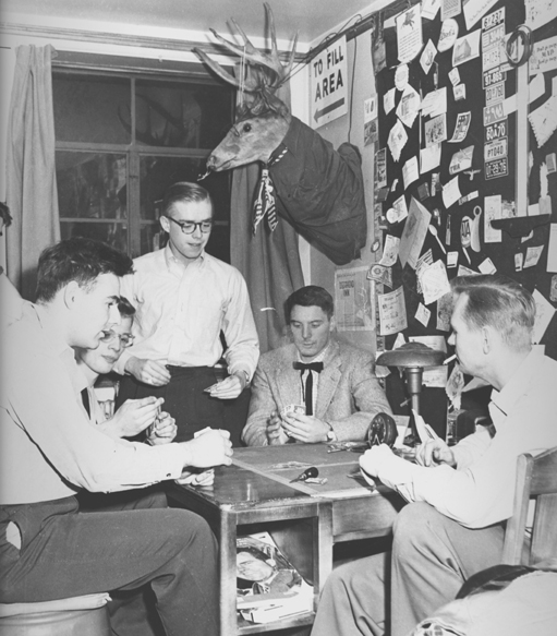 Dorm Room Card Game, circa 1954