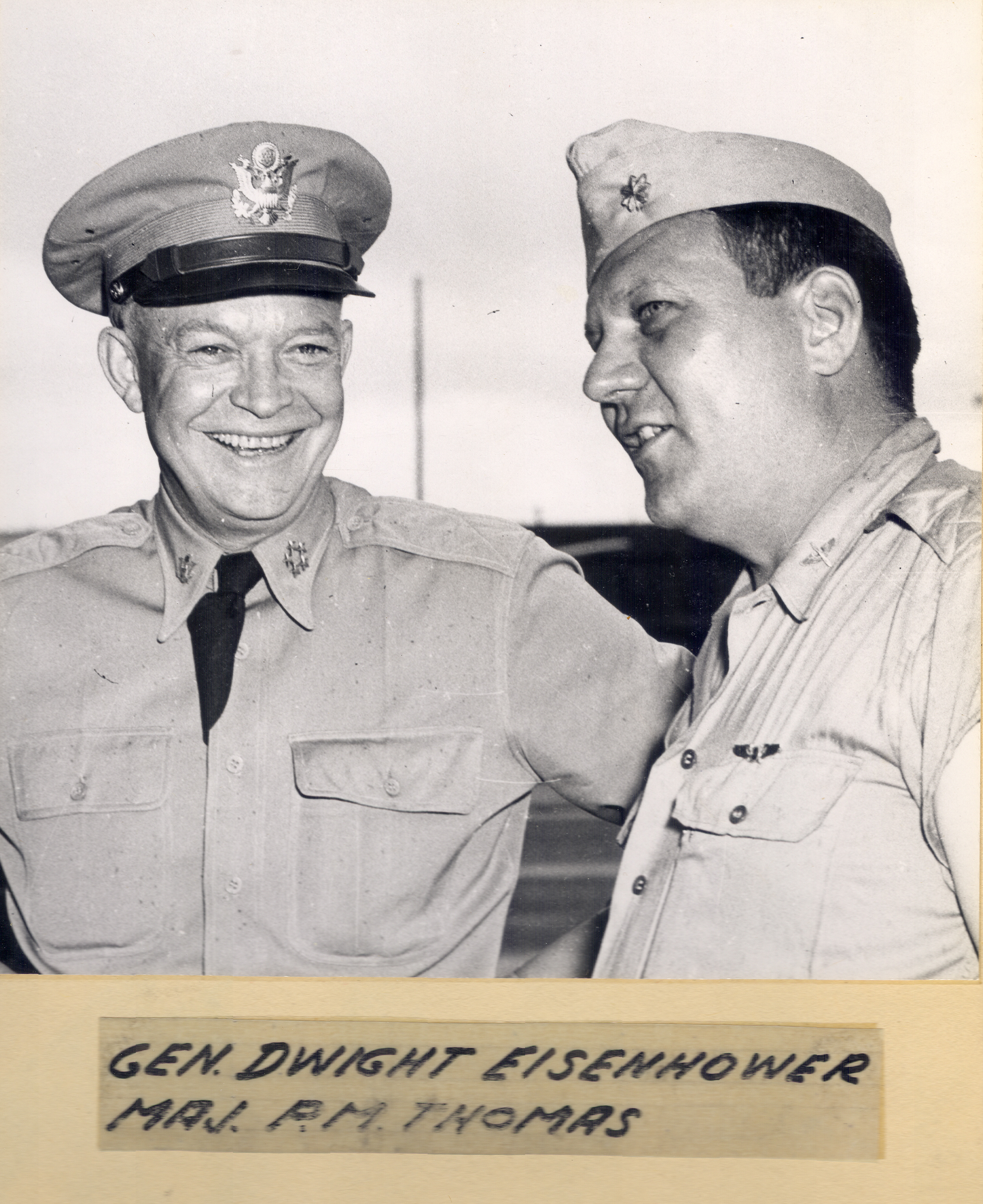 General Dwight Eisenhower and Major Perry M. Thomas, 1945-1946