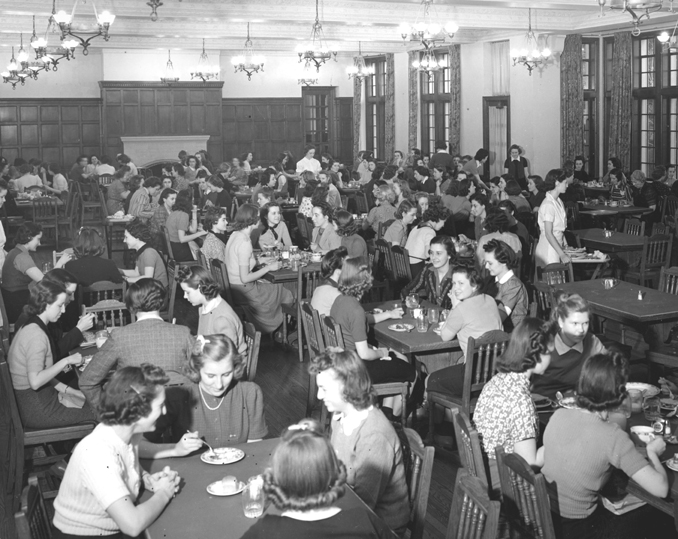 Women's Dorm Cafeteria, 1950s