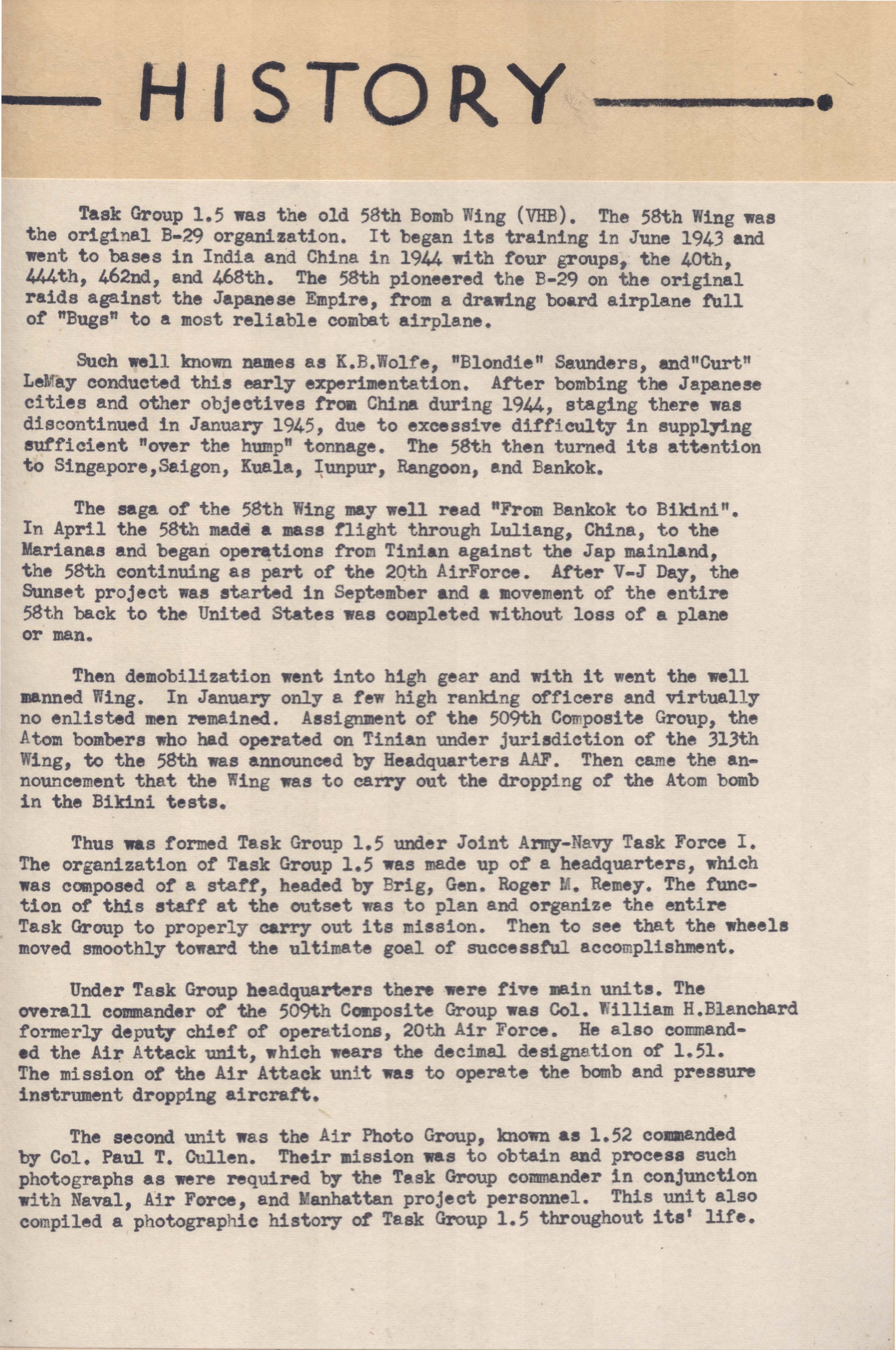 History of Operation Crossroad, circa 1945